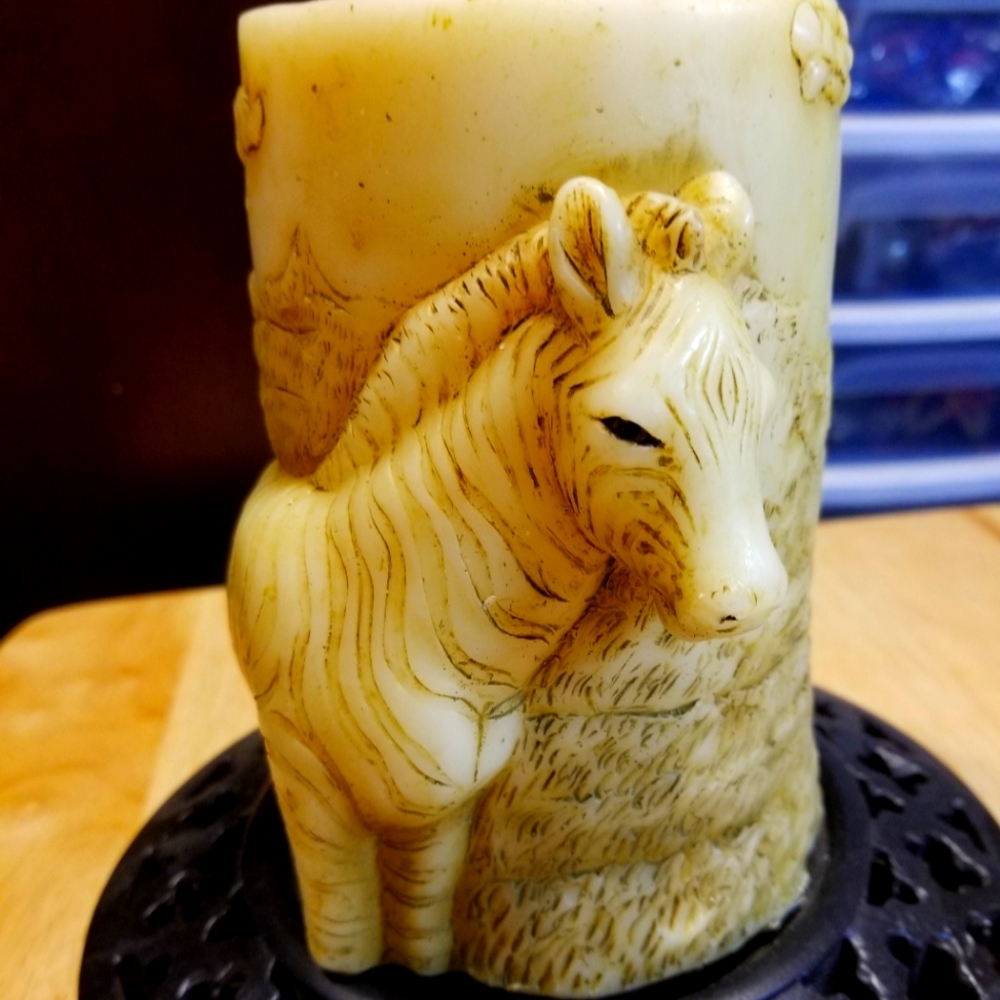 New Zebra Shaped Candle